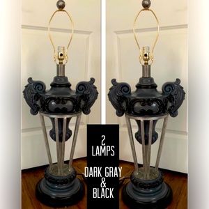 Lamps: Antique but have been restored.